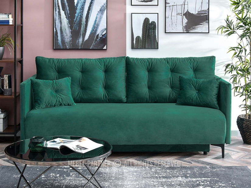 Kétszemélyes kanapé Mastil (zöld + fekete)