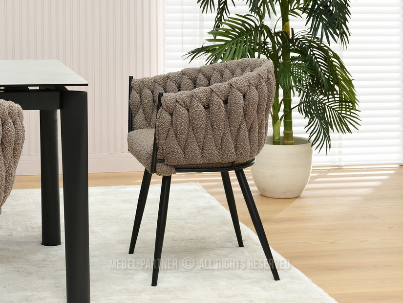 Stolička Roza (svetlohnedá + čierna)