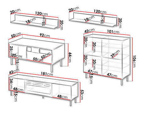 Mobilier living Lasiowa V (cashmir)
