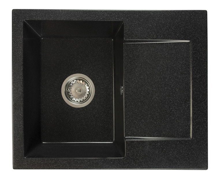Chiuvetă de bucătărie Dalgam (negru + textură) (fără orificiu pentru robinet) (D)