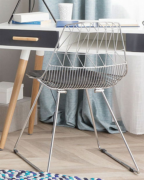 Set 2ks. jedálenských stoličiek Harlem (strieborná)