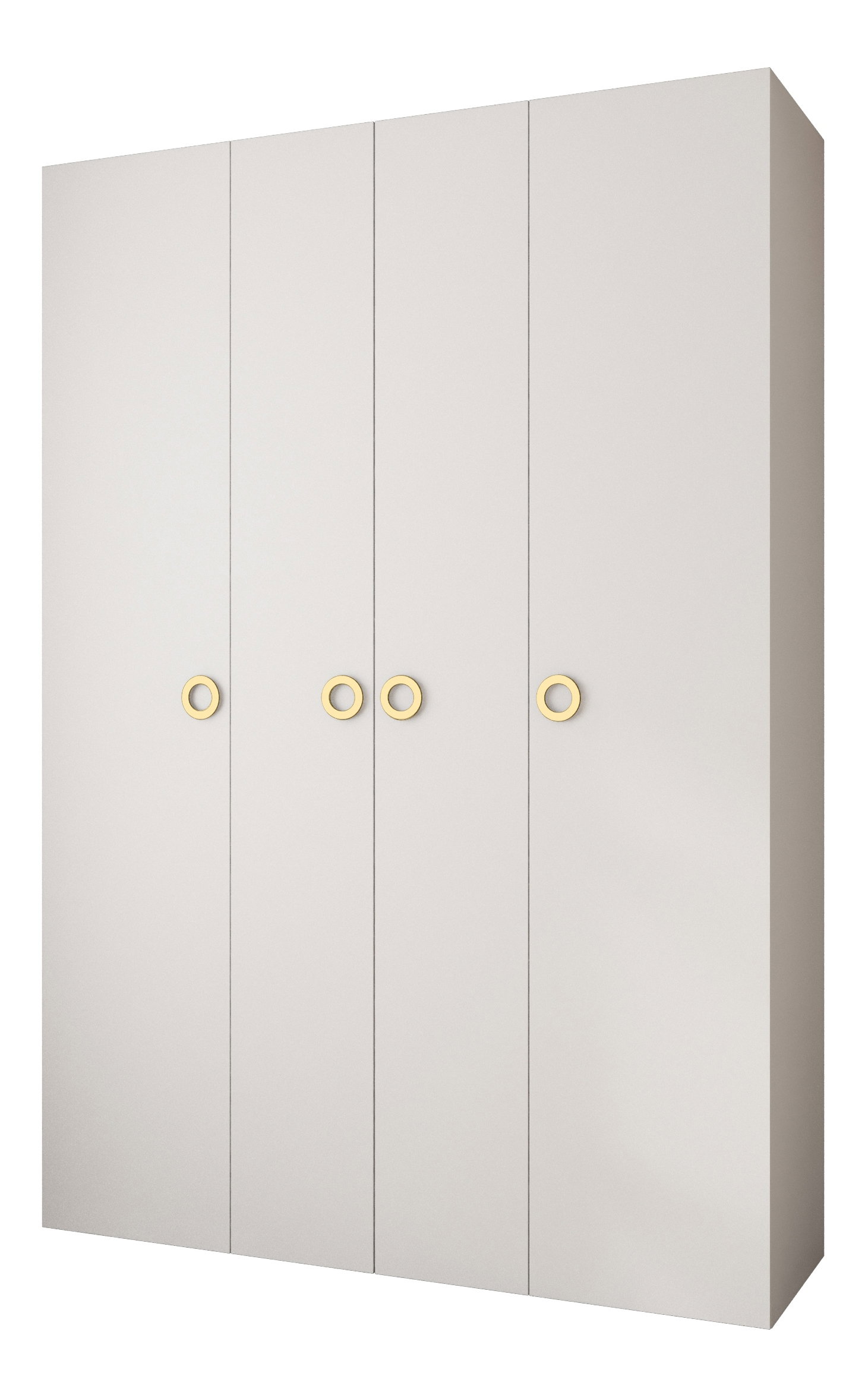 Šatníková skriňa 170 cm Carmela 50-1 (biela + zlatá)