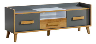 Masă TV typ W7 Wendy (antracit + alb + stejar wotan)