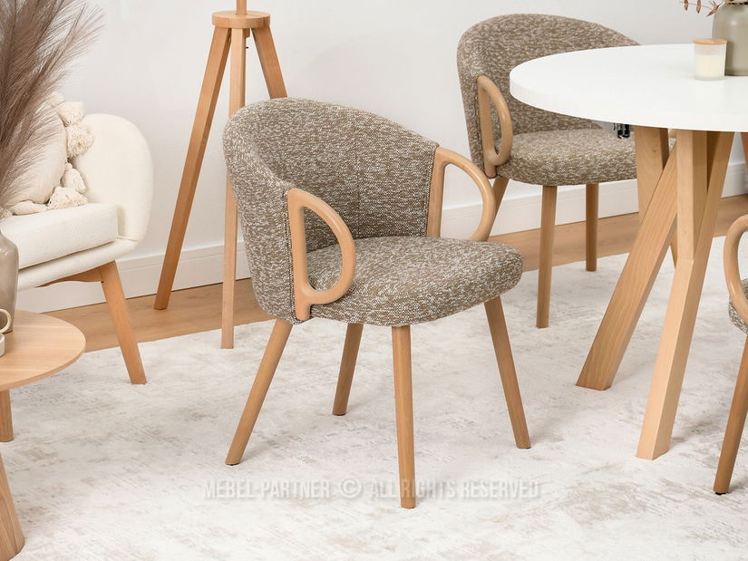 Scaun Paul (bej + stejar)