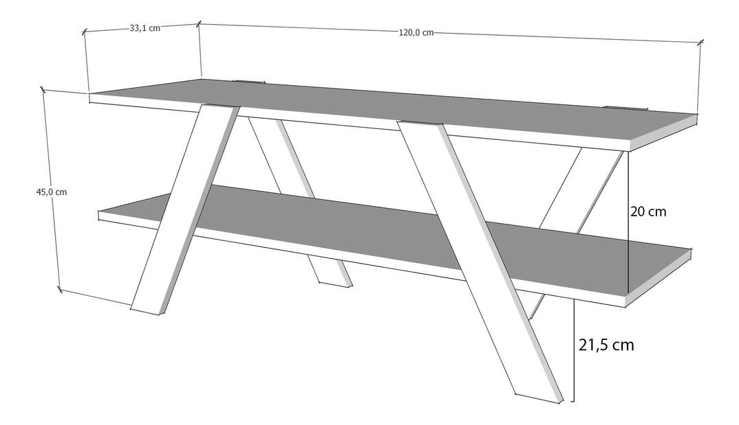 TV stolík/skrinka Aprilia (antracit)