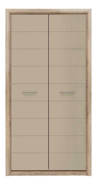 Šatníková skriňa BRW Koen 2 SZF2D (dub canyon monument + sivopieskový lesk)