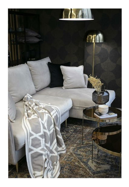 Colțar Vivaldio L (bej + auriu)