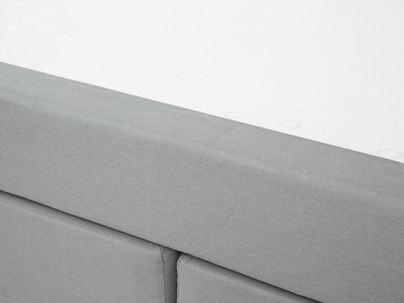 Manželská posteľ Boxspring 160 cm AMELISA (látka) (sivá) (s roštom a matracom)