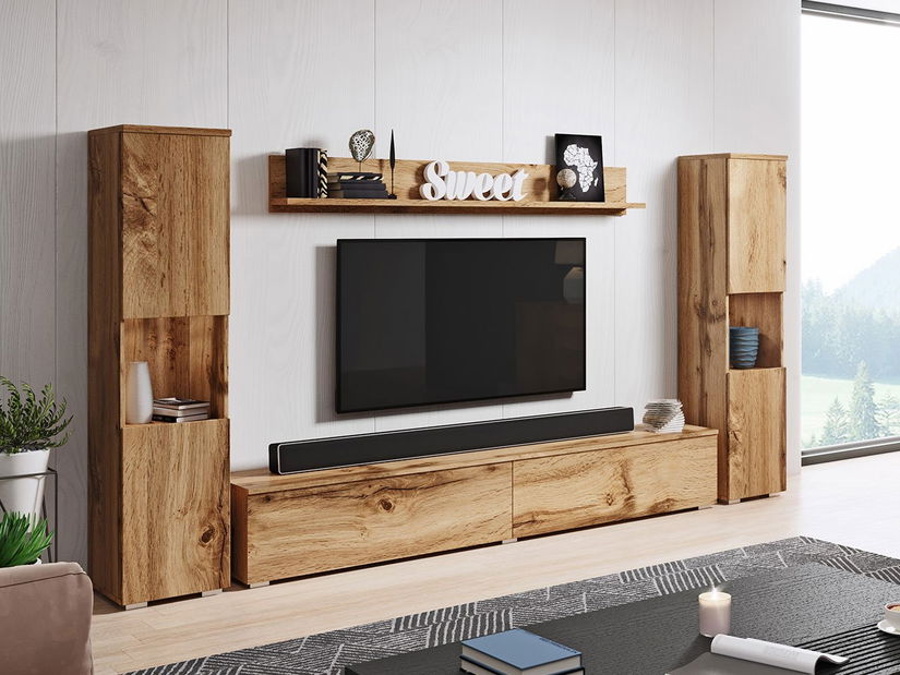 Mobilier living Nova XL (Stejar wotan) (fără iluminat)