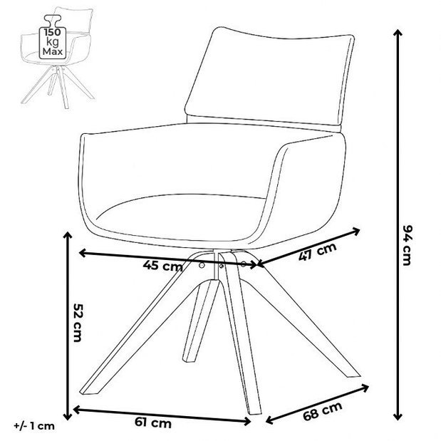 Jedálenská stolička Horaciol (béžová)
