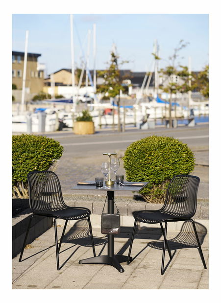 Bistro stôl Bsamira 3 (sivá + čierna)