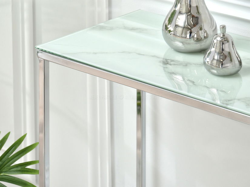 Konzolasztal Bella Kons (fehér + króm)