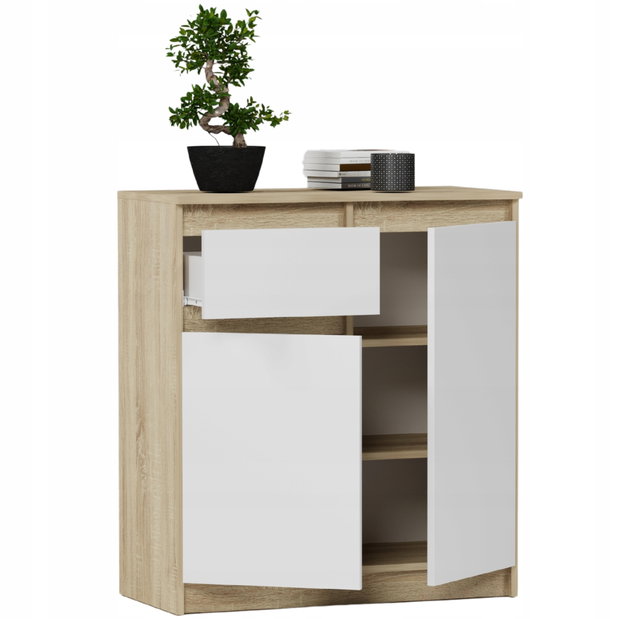 Komoda Refira (hrast sonoma + bijela)