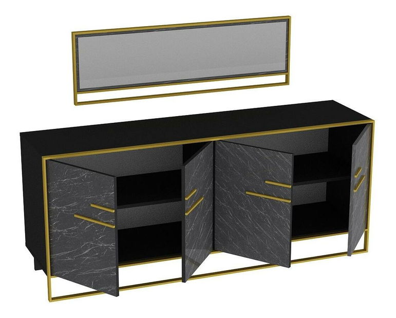 Dulap Pollie (Auriu + Negru)