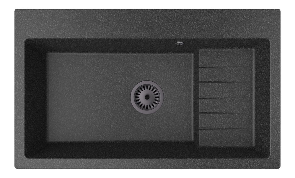 Mosogató Akream (fekete + stuktúra) (2 csaplyukkal)