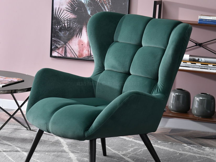 Fotelja Kikino (zelena + crna)