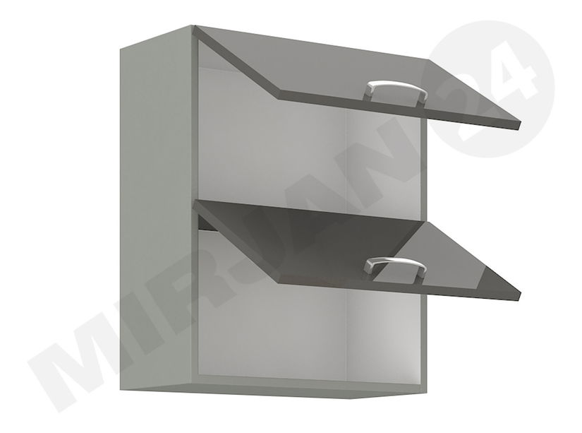 Gornji kuhinjski ormarić Milo 60 GU-72 (siva + sivi sjaj)