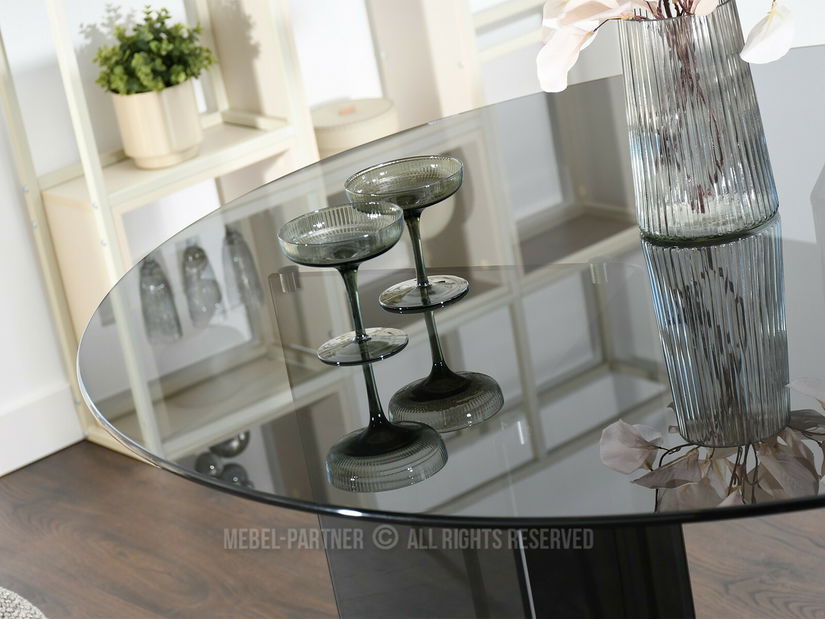 Masă sufragerie Abunda (sticlă fumurie)