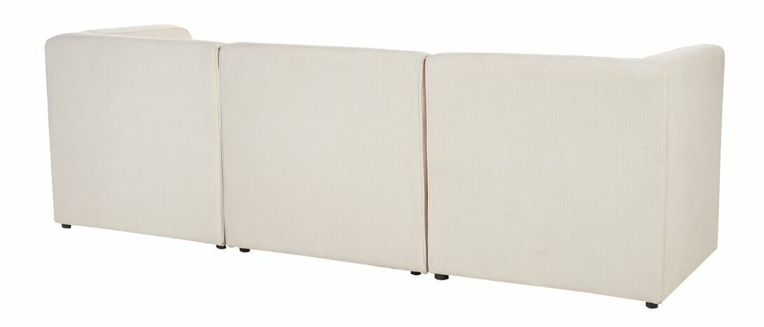 Háromszemélyes kanapé zsámollyal Lemia (bézs)