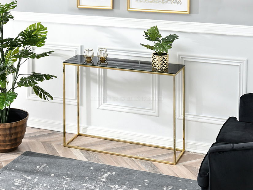 Konzolasztal Bella Kons (fekete + arany)