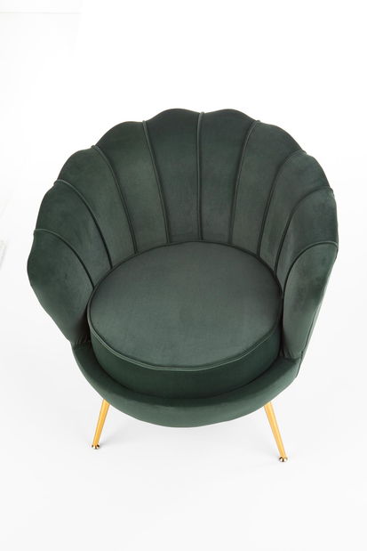 Relaxačné kreslo Altha (zelená + zlatá)