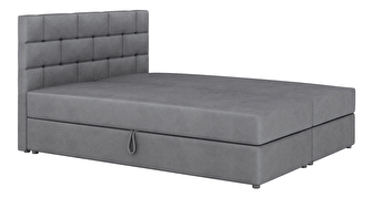 Manželská posteľ Boxspring 180x200 cm Waller Comfort (tmavosivá) (s roštom a matracom)