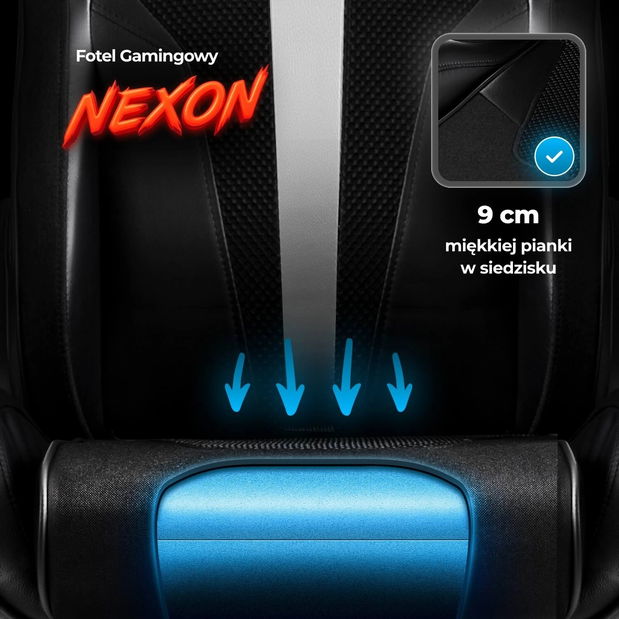 Felső fotel Nutrida (fekete + fehér) 