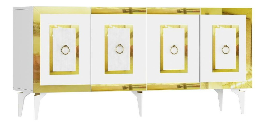 Dulap Pemava 1 (alb + auriu) 