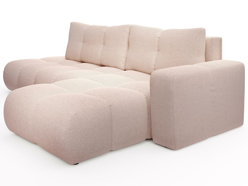 Rohová sedacia súprava Sopran (pudrová) (P)
