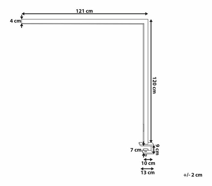 Stolná lampa Octza (strieborná)