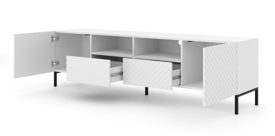 Masă TV Surfy 2D (alb + Negru)