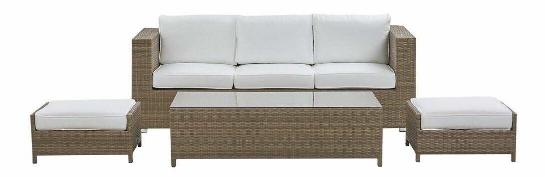 Záhradný set BELLEN (biela) (pre 3 osoby)