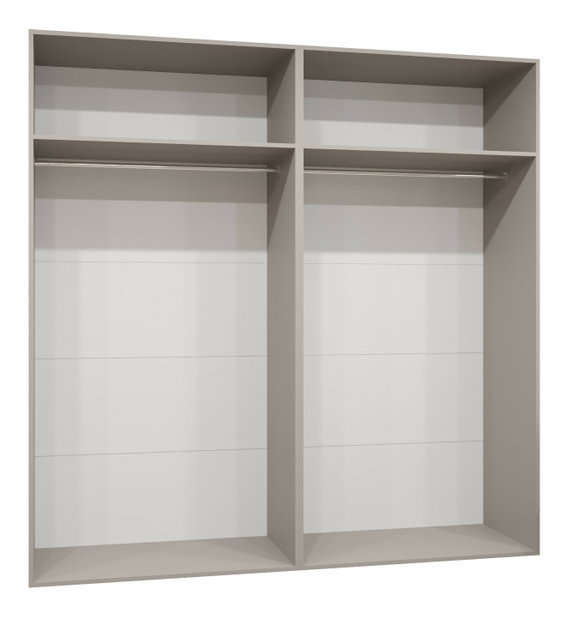 Ormar za garderobu 200 cm Parna 1 (bijela + crna)