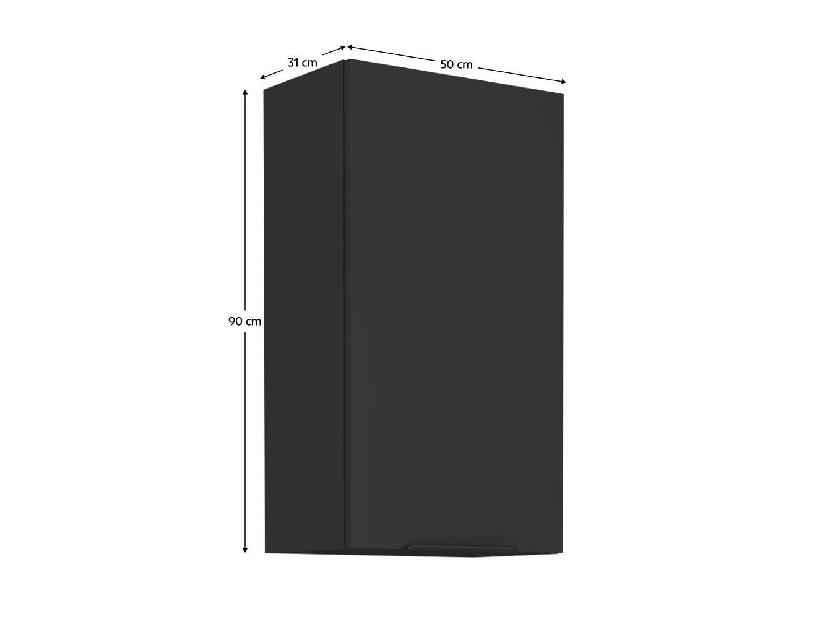 Felső sarok konyhaszekrény Sobera 60x60 GN 90 1F (fekete) 
