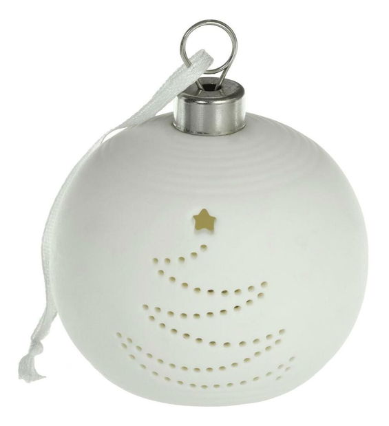 Porcelánový ornament so stromčekom 1 LED RXL 511