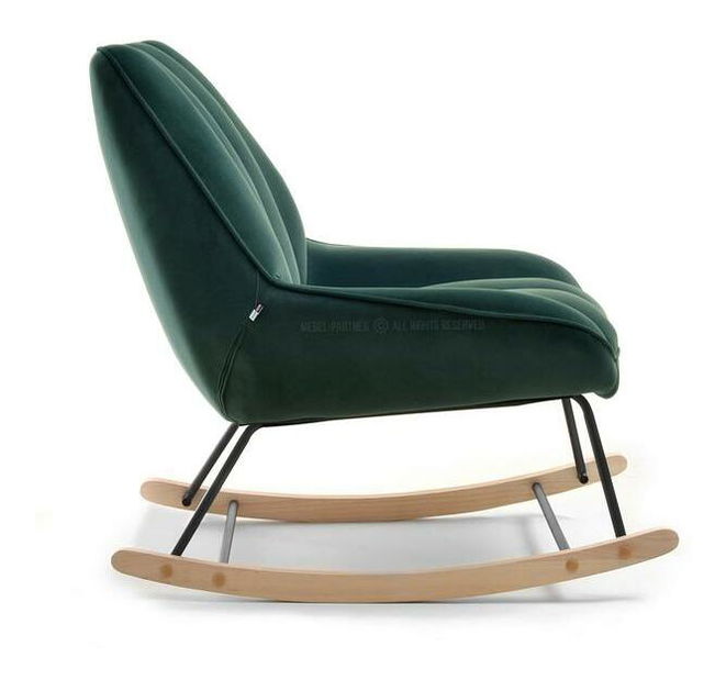 Fotelja Bertie (zelena + crna bukva)