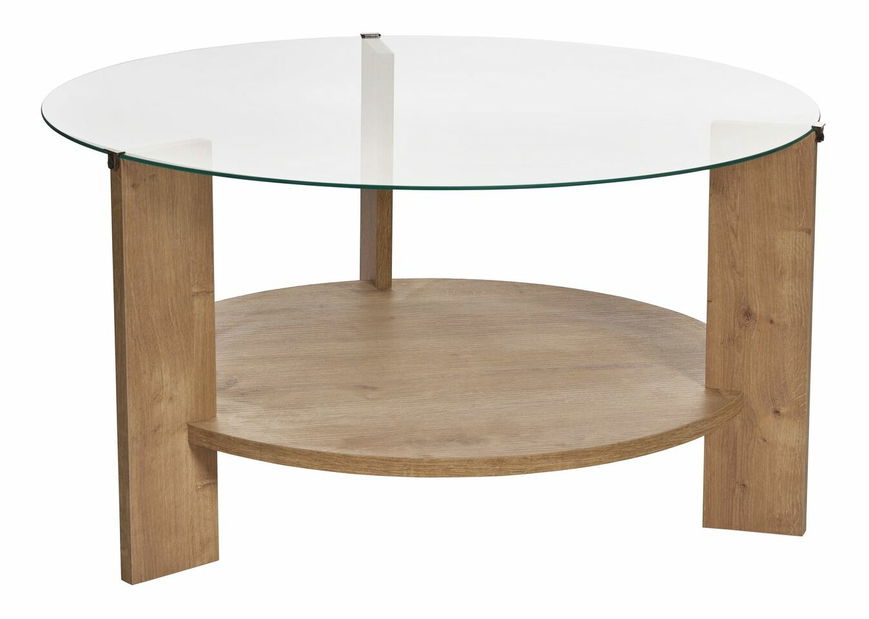 Măsuță cafea Claro (Stejar safir + sticlă)