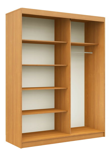 Ruhásszekrény Clotilde (éger) (tükörrel)