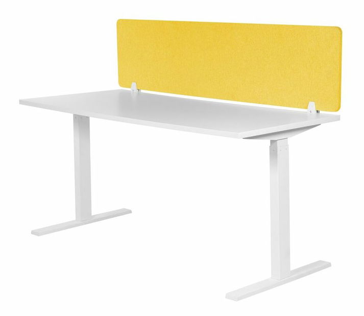 Panou separator birou 130 x 40 cm Walda (galben) 
