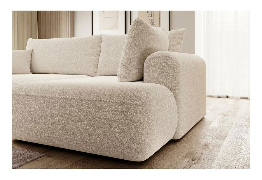 Colțar Olivo II (D) (bej + negru)