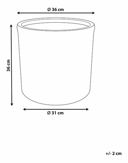 Ghiveci ⌀ 36 cm Vouza (maro)