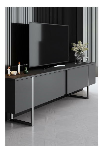 Set za dnevni boravak Luna 1 (antracit + srebrna)