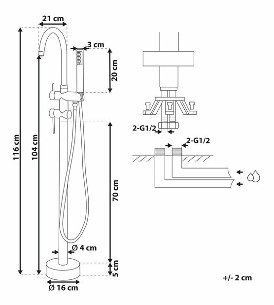 Robinet apă Tamala (negru) 