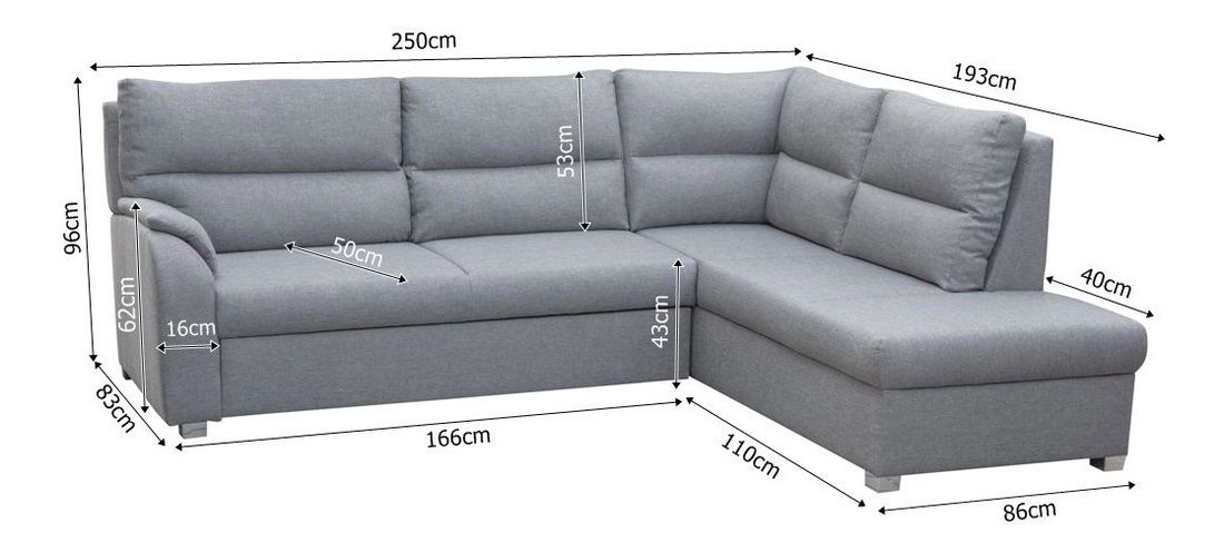 Rohová sedačka Rana (tmavohnedá) (L)