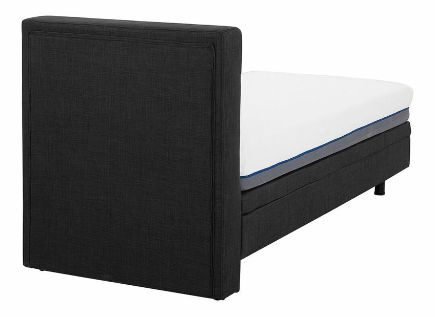 Jednostruki krevet 80 cm DUCHE (tkanina) (siva) (s podnicom)