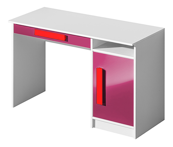 PC asztal Gullia 9 (rózsaszín + piros)