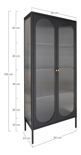 Vitrína Adana 1 (čierna)