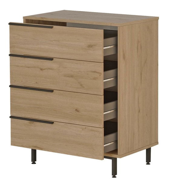 Comodă Otto 17 (nuc + negru)