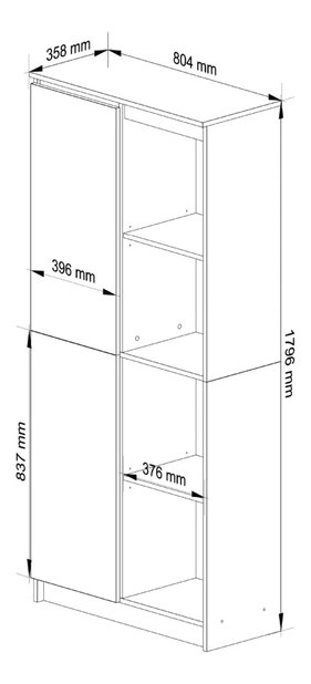 Regál Rehana II (szonoma tölgy)