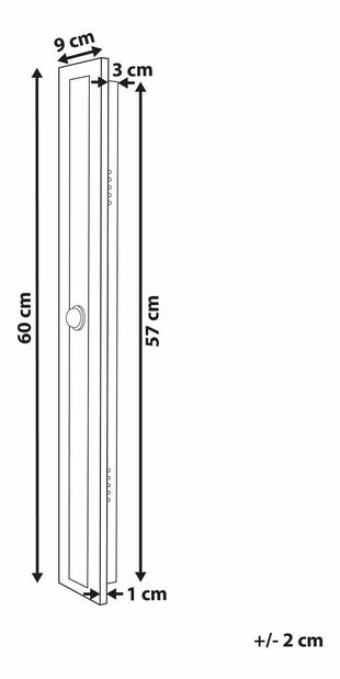 Nástenné svietidlo vonkajšie 60 cm Sennett (čierna) 